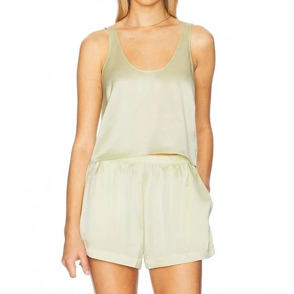 NEW LESET barb scoop tank top in citrine - Picture 1 of 2